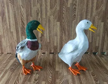 About 27x24CM simulation duck toy lifelike fur model decoration gift t145