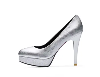 MEMUNIA 2016 new arrive platform summer fashion women pumps thin high heels pointed toe plain party shoes