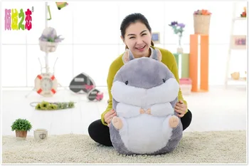 Big plush fat hamster toy lovely new gray hamster doll gift toy about 55cm