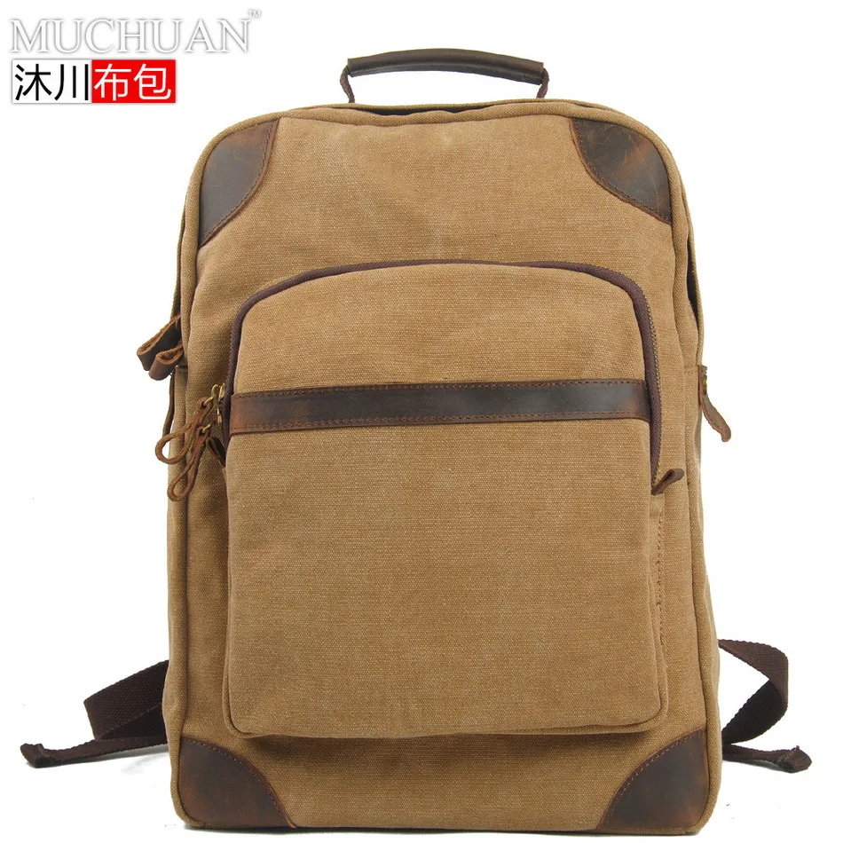 Muchuan Cloth Package England Restore Ways School Sail Cloth A Bag Leisure Time Computer Package Student Travel Both Shoulders