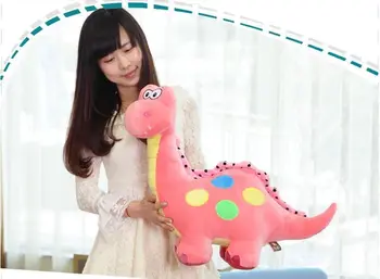 Big lovely new plush dinosaur toy cartoon spots pink dinosaurs doll gift about 70cm