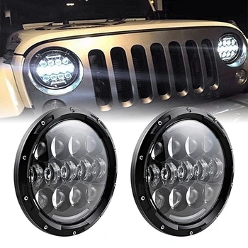 Jeeps Wrangler Headlights 7 Inch Round LED Headlight Conversion Kit DLR Light Assembly For JK TJ FJ Hummer Trucks Headlamp