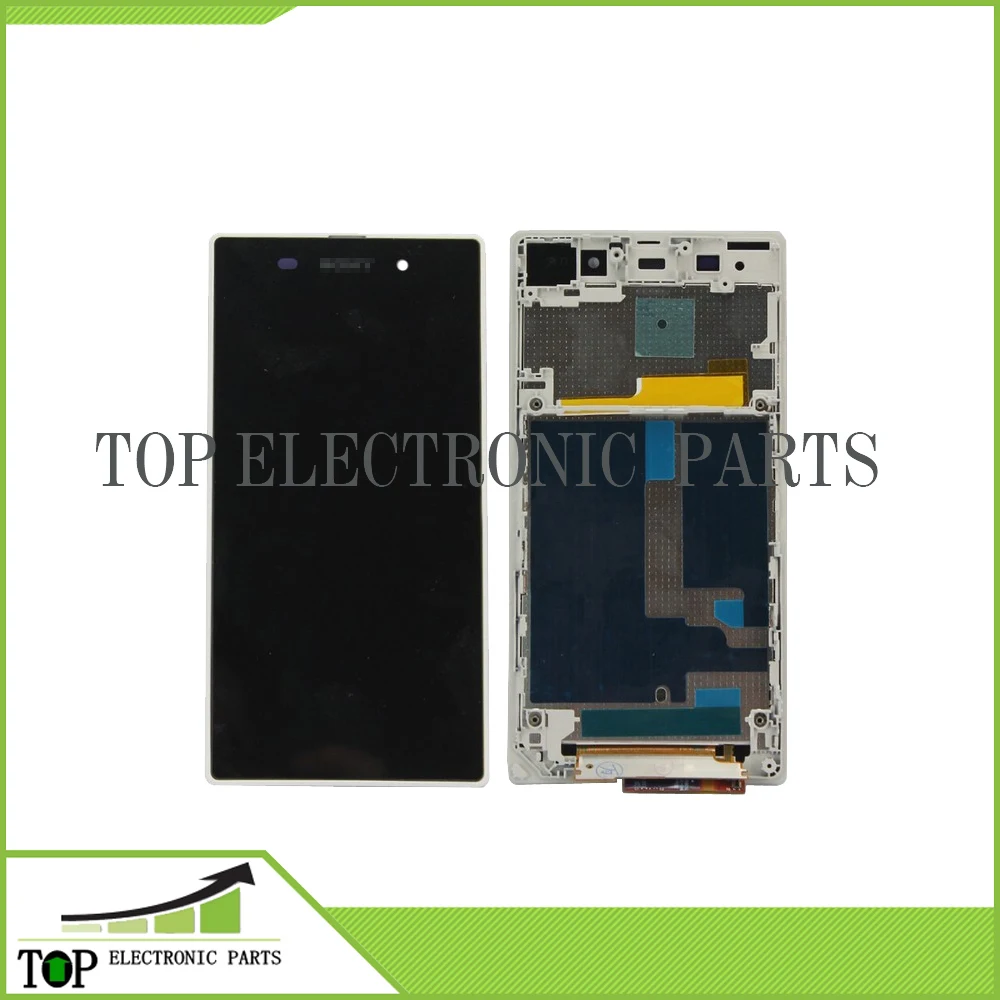 For Z1 LCD screen display+Digitizer Assembly with Frame White for  C6902 C6903