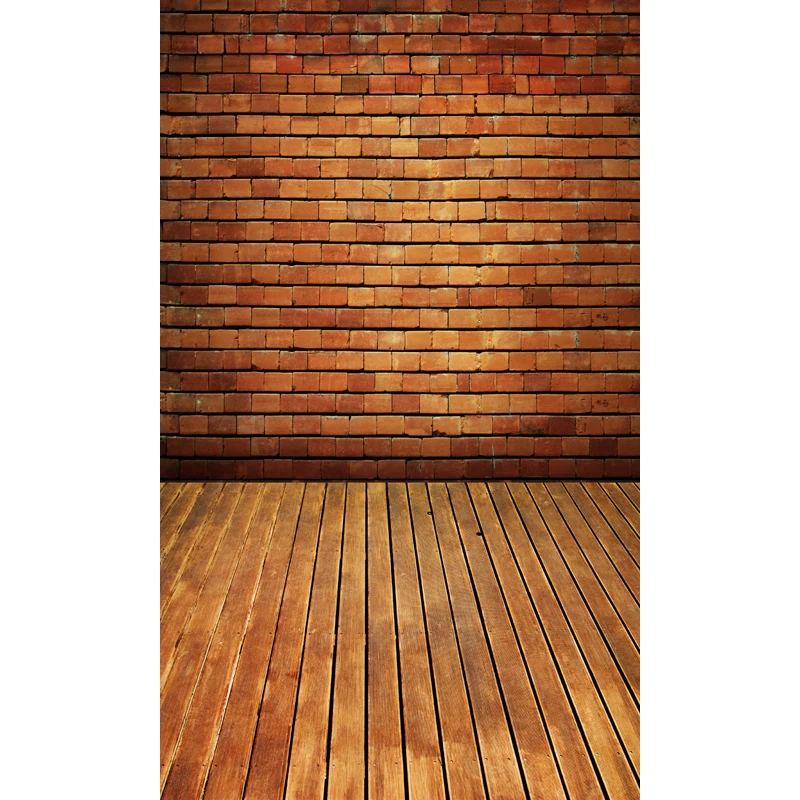 Washable backdrops brick wall and wooden floor anticrease fleece photography backdrop for studio photography background F-1594-A