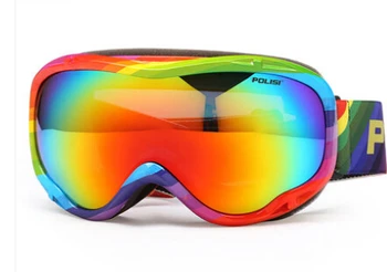 POLISI Professional Polarized Ski Snow Goggle Double Layer Anti-Fog Lens Snowboard Glasses Outdoor Ski Snowmobile Skate Eyewear