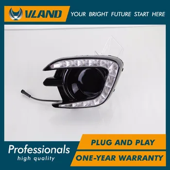 Vland car styling accessories LED daytime running light with fog lamp hole for Mitsubishi Pajero sport 2013
