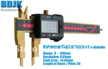 0~200mm Universal Digital Vernier Calipers / Measuring Instrument with 0.03mm Limit Error