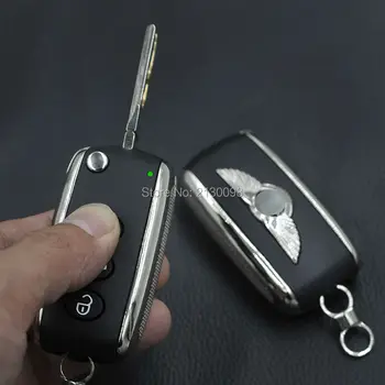 Collection Key Shell For Bentley Continental GT Mulsanne Flip Folding Key Case Chip board+Cut Blade Key Festival / Brithday Gift