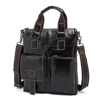 QIAOBAO Famous Brand Leather Men Bag Casual Business Leather Mens Messenger Bag Vintage Men's Crossbody Bag bolsas