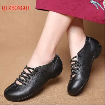 QIZHONGQI Hollow Out Comfortable Wedged Sandals 2017 Summer Women Large Size 41 Female Genuine Leather Peep Toe Cowhide Shoes