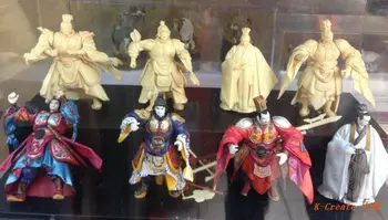8pcs pvc Warriors of Fate action figure toy tall 6cm set.4pcs painted finish.4pcs paint your like.end stock sell.