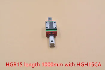 HGR15 linear guide width 15mm length 1000mm with HGH15CA linear motion slide rail for cnc xyz axis 1pcs