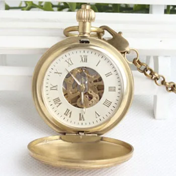 Folk collection fashion boutique window carving copper to create exquisite workmanship retro mechanical watch really copper T020