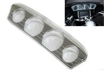 Chrome Tri-Line Gauge Accent Trim Cover For Harley Electra Street Glide & Trike 14 -17