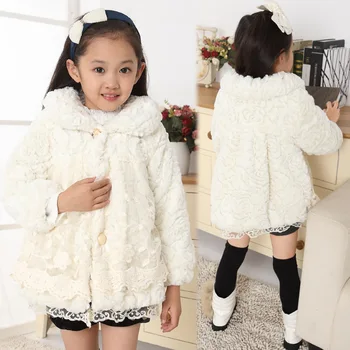 Winter girl princess single-breasted clip cotton wool outerwear girl coat children clothing
