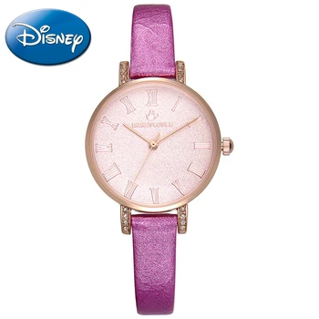 Authentic Disney beautiful women's bling rhinestone elegant lady watch Girl cute romantic rose red wristwatch Minnie mouse 51204