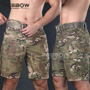 Tactical Camouflage Shorts Men Summer Military Outdoor Adjustable Sports Cargo Shorts Airsoft Paintball Field Game SWAT Police