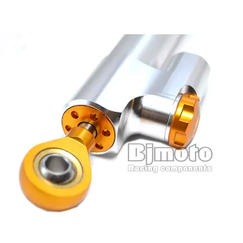 Motorcycle Steering Damper CNC Stabilizer Linear Reversed Safety Control Silver with gold color For kawasaki suzuki yamaha r6
