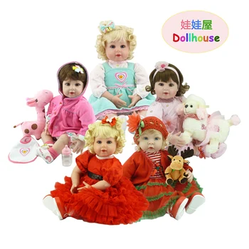 Kawaii Baby Doll 22inch Silicone Reborn Doll Toys 55cm Soft Body Baby Toys Newborn Lifelike Doll Toys Brinquedos Princess Doll