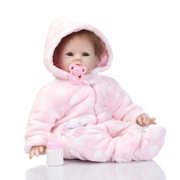 Silicone reborn baby doll toys with magnet pacifier play house plush toy girls brithday gifts dolls collection