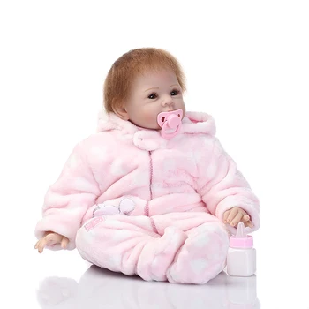 Silicone reborn baby doll toys with magnet pacifier play house plush toy girls brithday gifts dolls collection