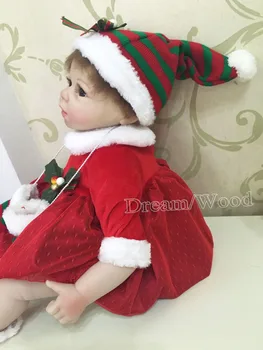 Silicone Reborn Baby Doll Toys With Winter Christmas Clothes Kids Child Birthday New Year Gifts Lifelike Reborn Girls Dolls
