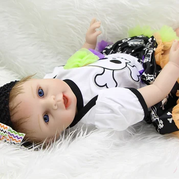 Boneca Newborn Baby Doll 22 Inch Soft Silicone Vinyl Cute Reborn Babies Girl Realistic Dolls Kids Birthday Xmas Gift