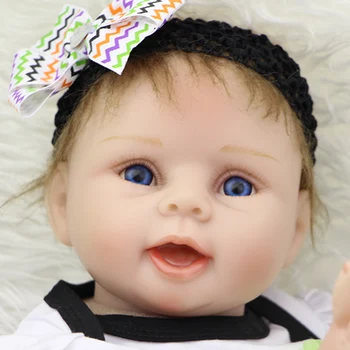 Boneca Newborn Baby Doll 22 Inch Soft Silicone Vinyl Cute Reborn Babies Girl Realistic Dolls Kids Birthday Xmas Gift