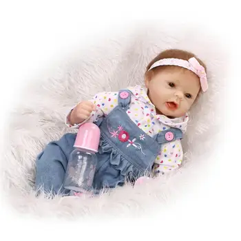 50cm NPK COLLECTION DOLL Silicone Reborn Baby Doll Toy Lifelike Simulation Real Touch Newborn Girl Babies Child Birthday Gift