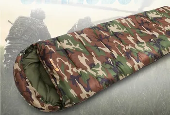 Adult Portable Outdoor Soft Camping Sleeping Bags Waterproof Camouflage Envelope Warm Sleeping Bag