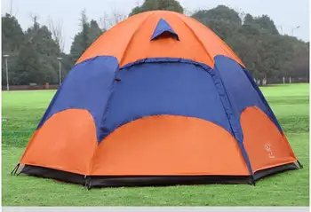 Outdoor Waterproof Camping Tent Breathable UV-Protection Beach Tent With Wind Rope & Ground Nail