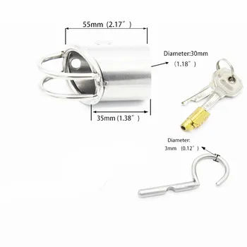 Newest Male Chastity Device Stainless Steel Lockable Chastity Cage Sex Toys For Him