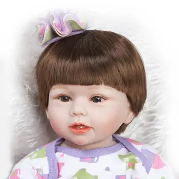 55cm Soft silicone reborn baby doll lifelike newborn girl babies simulation doll toy child princess birthday gift play house toy