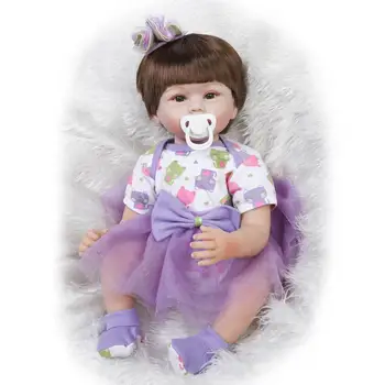55cm Soft silicone reborn baby doll lifelike newborn girl babies simulation doll toy child princess birthday gift play house toy