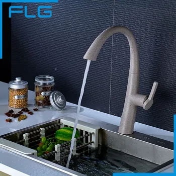 Deck Mounted Swivel Spout Faucet Basin Gray Painting Faucet Pull Down Kitchen Sink Mixer torneira banheiro cozinha
