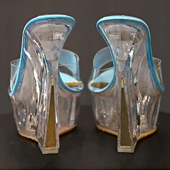 2017 New Transparent Heel Woman High Heels Sexy Peep Toe Pumps Women Wedding Ladies Gladiator Hollow Style Feminina