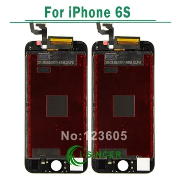 5PCS/LOT White Black 4.7'' or 5.5'' For iPhone 6S 6S Plus LCD Touch Screen Digitizer+foam &front camera ring &sensor frame