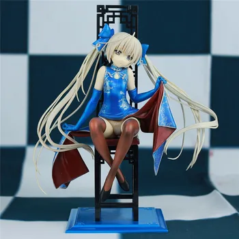 Starz Game In solitude Kasugano Sora Plastic PVC Action Figures Sexy Cheongsam Version Collection Kids Toys Black,White,Blue,Red
