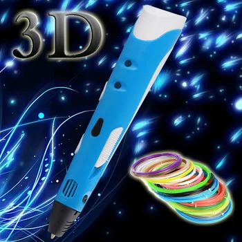 DIY 1.75mm ABS/PLA Smart 3D Printing Pen 3D Pen + Filament +Adapter Creative Pen Maker Gift For Kids Design Painting Drawing