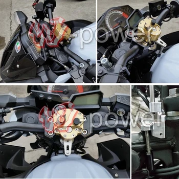 Fite For KAWASAKI Z250 2013-, Z300-2016 Black Motorcycle Reversed Safety Steering Damper Stabilizer with bracket
