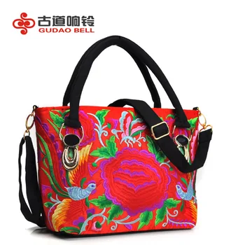 Random color and design national wind embroidered bags Canvas handbag Chinese embroidery bag factory spot