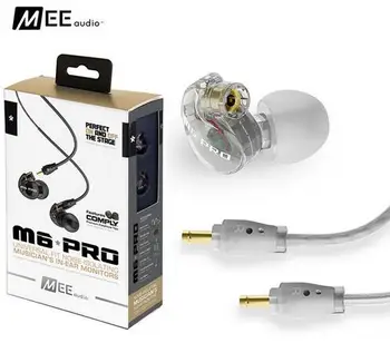 MEE Audio M6 PRO Monitors Bass HIfi Earphone Noise-Isolating DJ Earphone in ear headset M6 black or white optional with box