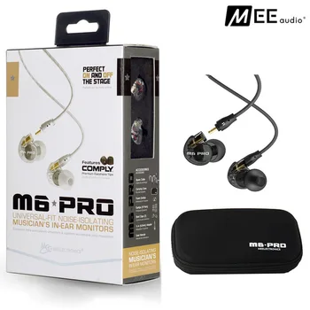 MEE Audio M6 PRO Monitors Bass HIfi Earphone Noise-Isolating DJ Earphone in ear headset M6 black or white optional with box