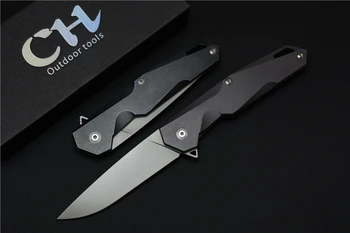 CH days of the ball bearing titanium handle blades 9Cr18MoV folding knife camping hunting survival EDC outdoor tools