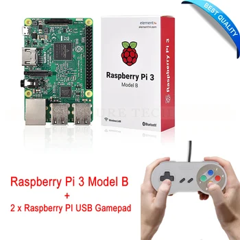 Original Raspberry pi / Raspberry pi3 with Wifi & Bluetoothal Element14 Raspberry Pi 3 Model b +2 x Raspberry PI USB Gamepad