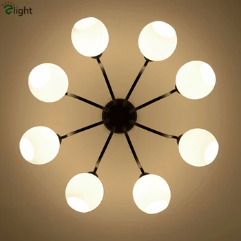 AC85-265V 2016 Nordic Lustre Minimalism LED Chandelier Living Room Modern Simple Frosted Glass Ball Shades Chandelier