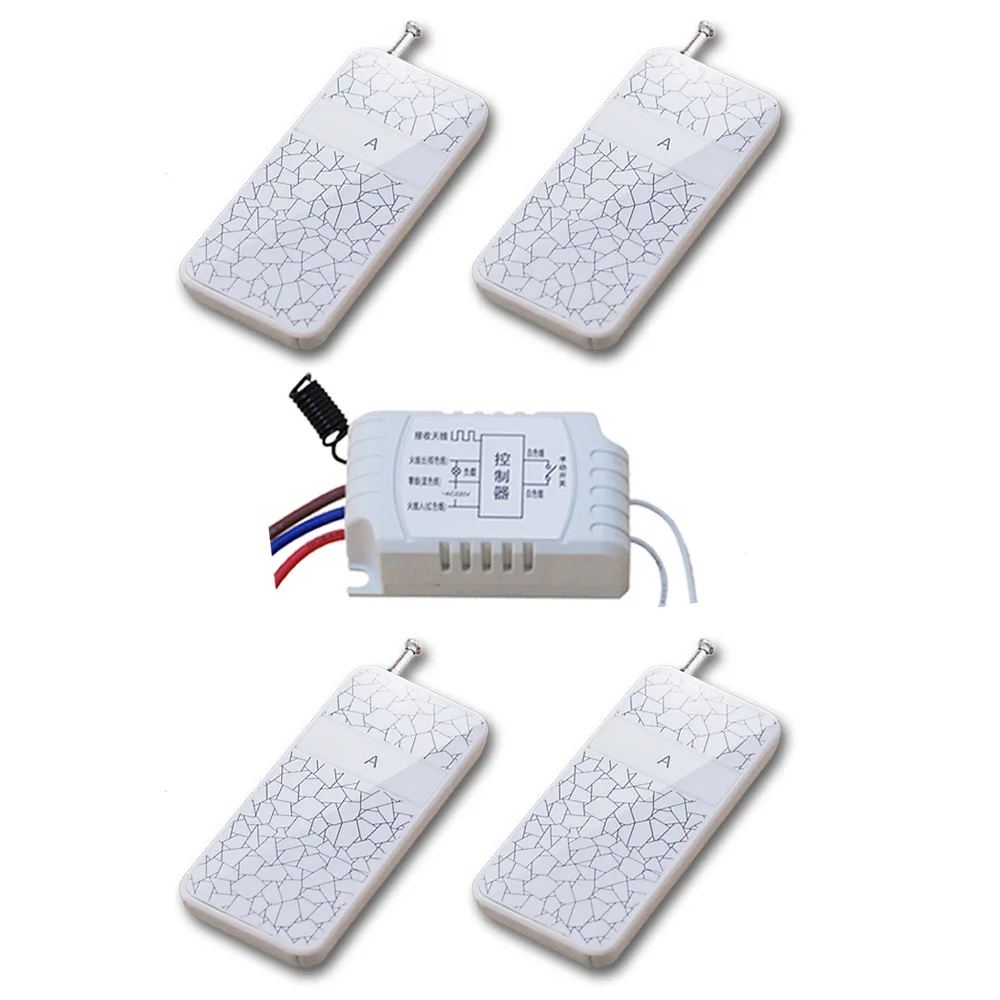 Good Design Simple and Practical Wireless Remote Control Switch Receiver+4pcs Transmitter for Smart Home 315/433mhz