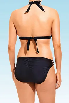 White Black String Plus Size String Bikini Swimwear XXL XXXL XXXXL 3XL 4XL Halter Push Up Big Size Swimsuit Bathing Suits S41222