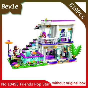 Bevle Store Bela 10498 618Pcs Friends Series Famous singer Liwei home Model Building Blocks Bricks For Children Toys Lepin 41135