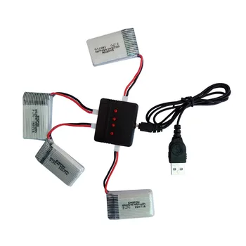 RC toy parts Drone battery 4PC 3.7V 650mAh Battery + 4 in 1 Charger For Syma X5A X5C Quadcopter New and